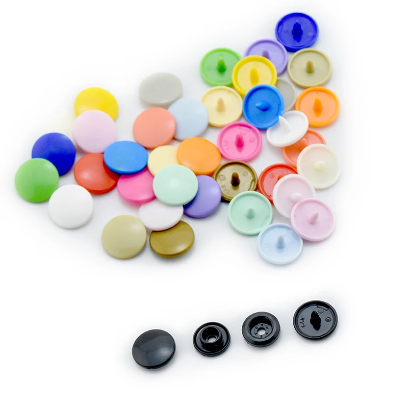 

100set 10mm 12mm 14mm Baby Round Plastic Fasteners Snap Buttons Buckle for DIY Sewing Children's Clothing Home Curtain
