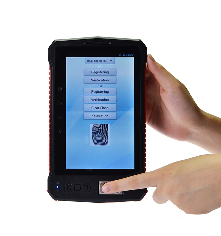 " промышленный Прочный планшет с отпечатком пальца UHF RFID 2D лазерный сканер штрих-кода Android 6,0 портативный терминал прочный водонепроницаемый телефон