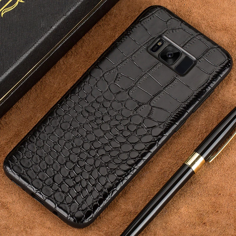 Роскошный чехол для телефона для samsung S10 плюс S7 S8 S9 Note 8 9 A5 J5 J7 A7 A8 J6 карт и узором «крокодиловая кожа» Оригинальные Теплые Крышка