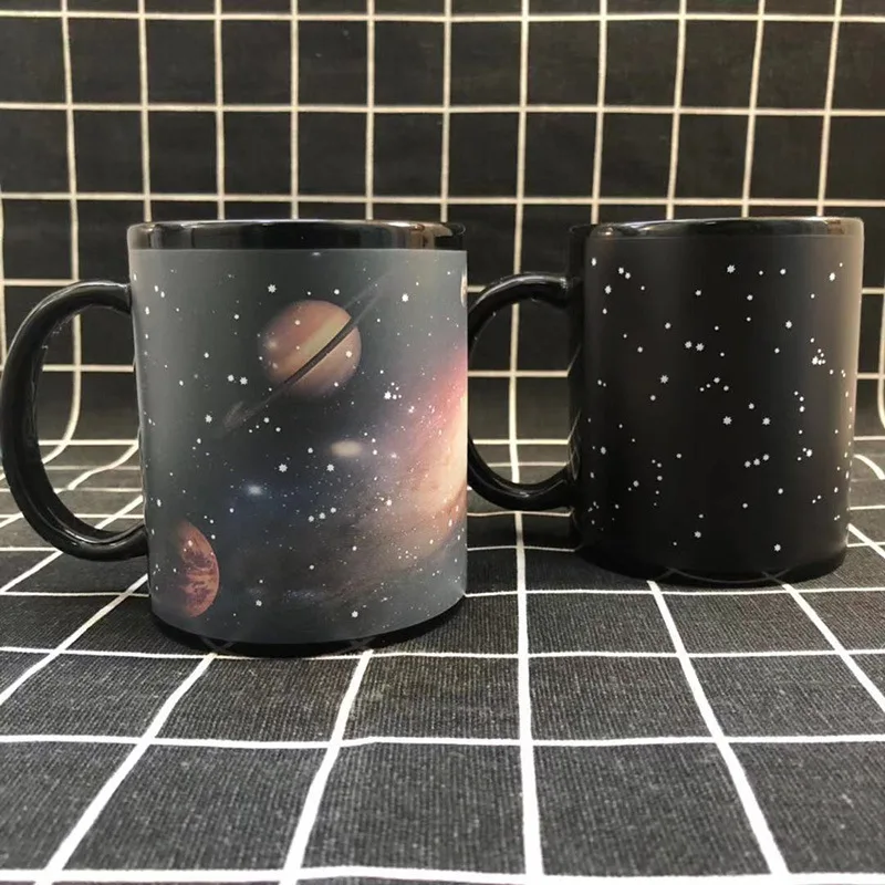 

Starry Galaxy Color Changing Ceramic Mug Creative Coffee Mugs Household Milk Tea Beer Discoloration Cup