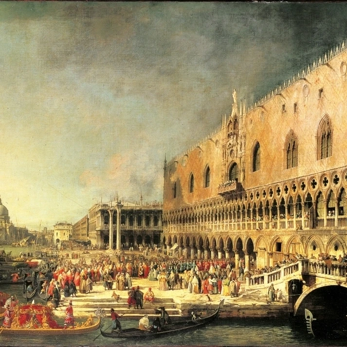 Entrance To The Ducal Palace Of Count Gergy Poster Print (24 x 18)