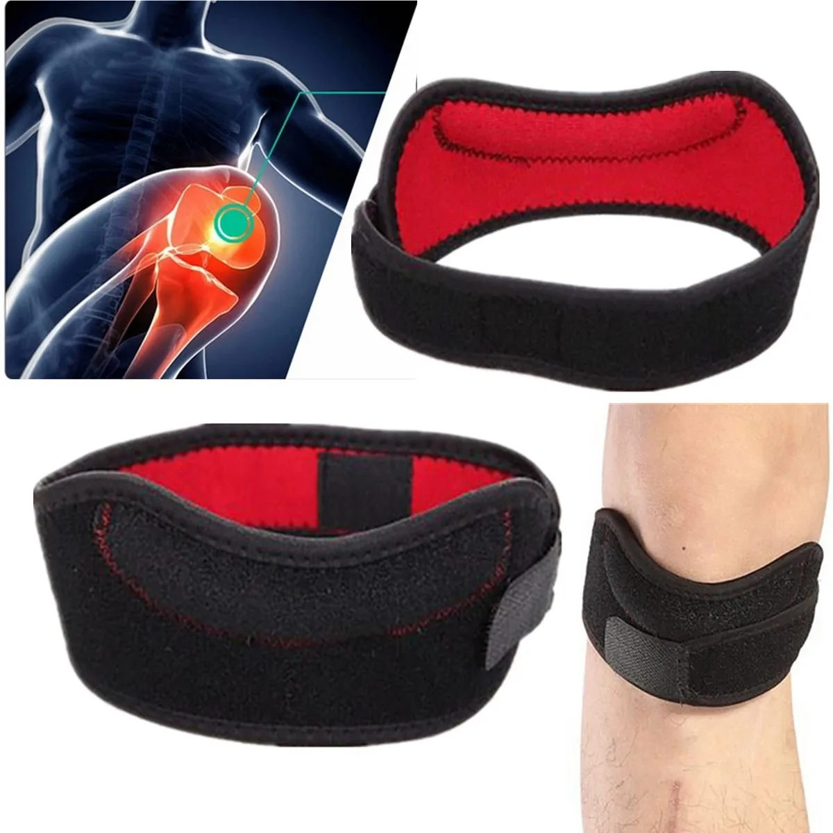 

Adjustable Patella Support Knee Support Patella Brace Bandage Tendon Strap Belt Jumper GYM Knee Pads Protector Guard
