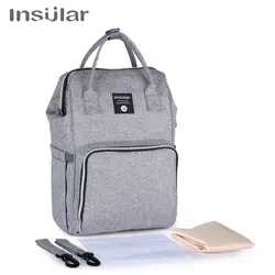 Insular Детский рюкзак для пеленок, сумка для мам, подгузник, сумка для коляски, Большая вместительная сумка для малышей, рюкзак для