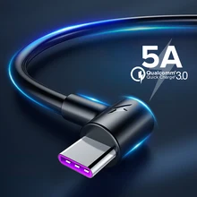 Usb type C 5A супер зарядный кабель для huawei P30 1 м 2 м Быстрая зарядка type-C USBC кабели для samsung S10 Xiaomi USB C Нагнетатель