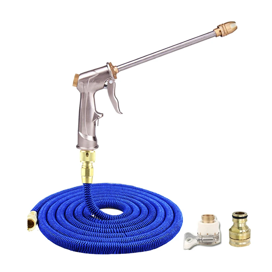 

TPE Expandable 15FT-75FT Garden Hose Drip Irrigation Magic Flexible Watering Hose Plastic Hoses Pipe With Metal Spray Gun Nozzle