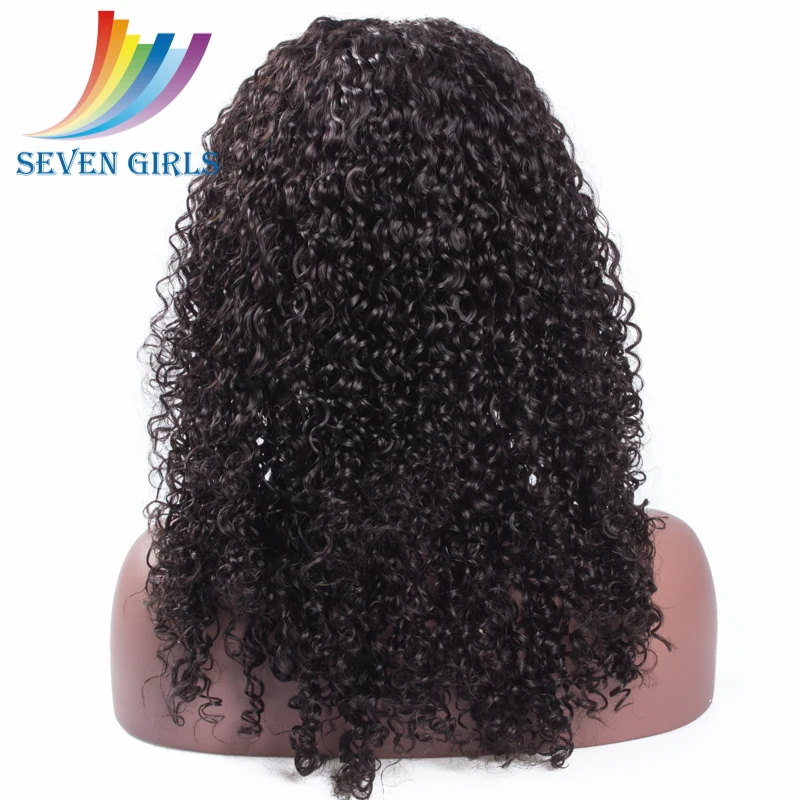 Sevengirls 13*6 Курчавые Кудрявые девственные человеческие волосы на кружеве парики малазийские натуральные цвета 10-26 влажные и волнистые парики для черных женщин