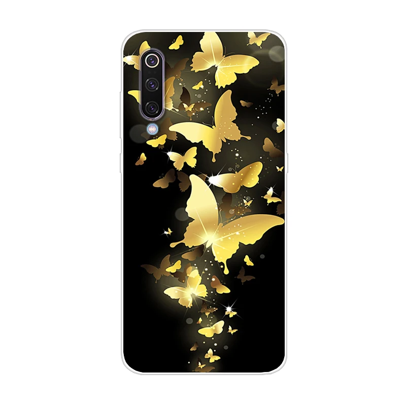 Мягкий чехол с мультяшным рисунком для Xiaomi Mi 9 силиконовый задней панели телефона