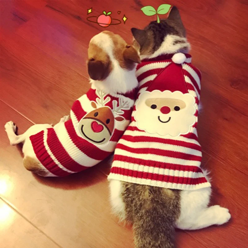 8 Color Christmas Pet Cat Sweater For Cats Halloween Clothes For Small Dogs Cats Kedi Kitten Pullover Santa Clothing Outfits XXS 8 Color Christmas Pet Cat Sweater For Cats Halloween Clothes For Small Dogs Cats Kedi Kitten Pullover Santa Clothing Outfits XXS