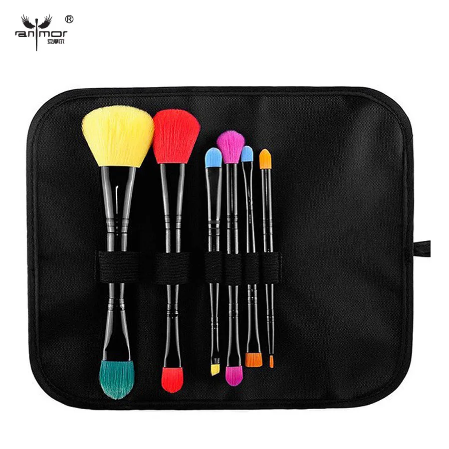 

6 pcs Portable Makeup Brush Set Professional Pinceaux Maquillage Double End Make Up Brushes Soft Makeup Brushes With Bag