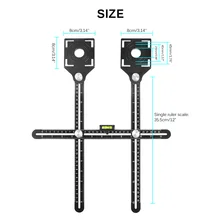 Плитка локатор дыр-Многофункциональный регулируемый инструмент кладка стекло фиксированный удар углоизмерительный линейка плитка артефакт шаблон