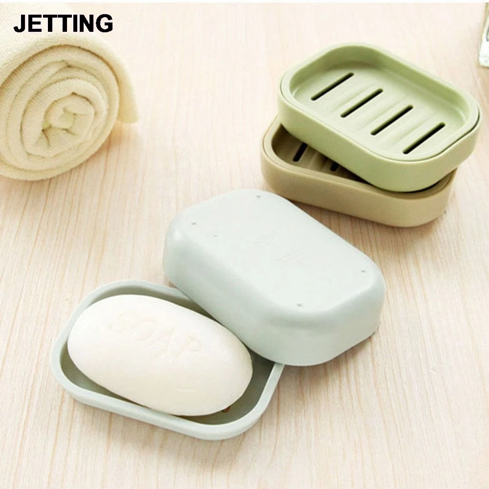 1PCS Plastic Soap Dish Plastic Bathroom Creative Double draining soap