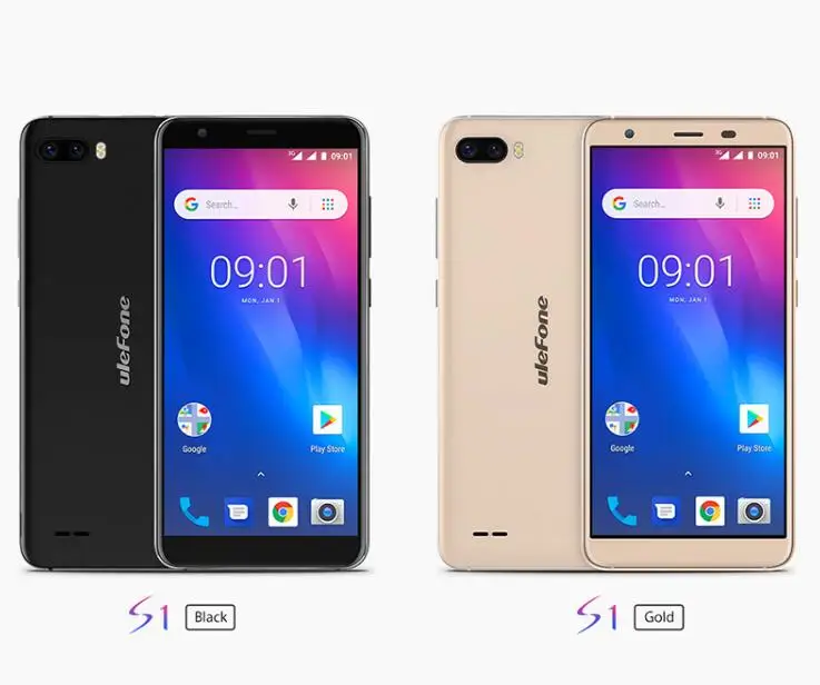 Ulefone S1 Face ID 3000 mAh 3g мобильный телефон 5 "18:9 полный Экран MT6580 4 ядра 1 GB + 8 Android 8MP