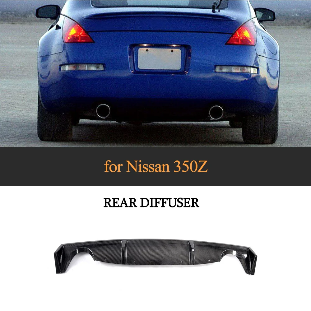 Carbon fiber Car Rear Bumper Lip Diffuser for Nissan 350Z Coupe And