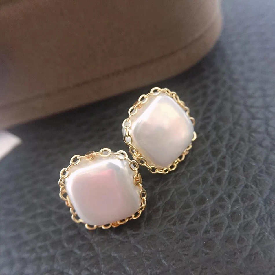 Модные новые элегантные серьги гвоздики 14k с золотыми нотами простые маленькие