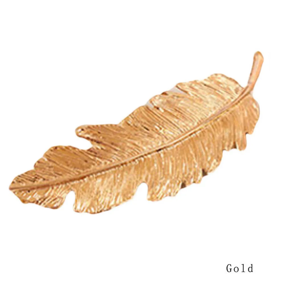 1Pcs Fashion Metal Leaf Shape Hair Clip Barrettes Crystal Pearl Hairpin Barrette Color Feather Hair Claws Hair Styling Tool 1Pcs Fashion Metal Leaf Shape Hair Clip Barrettes Crystal Pearl Hairpin Barrette Color Feather Hair Claws Hair Styling Tool