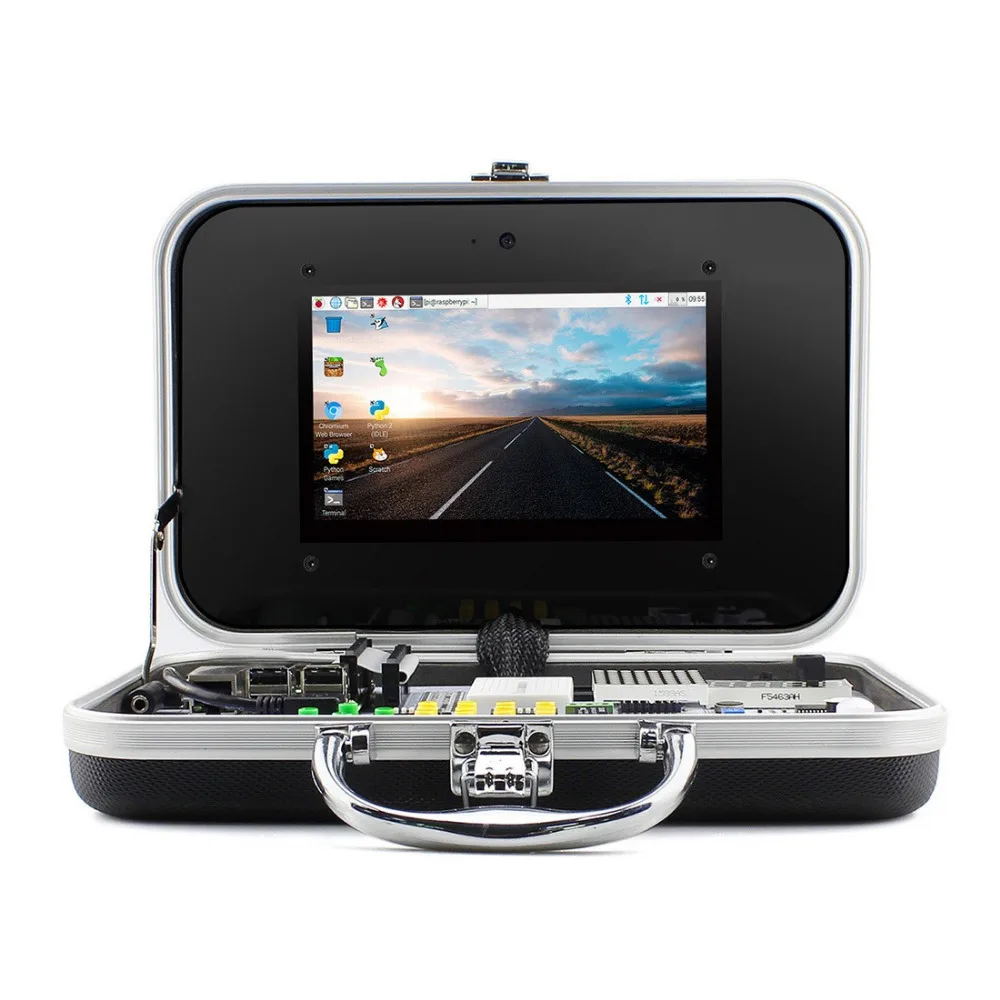 US $210.98 Elecrow Crowpi Educational Learning Kit 7 HD Touchscreen LCD Display Compact 7 Inch Raspberry Pi 4 Programable LED Display
