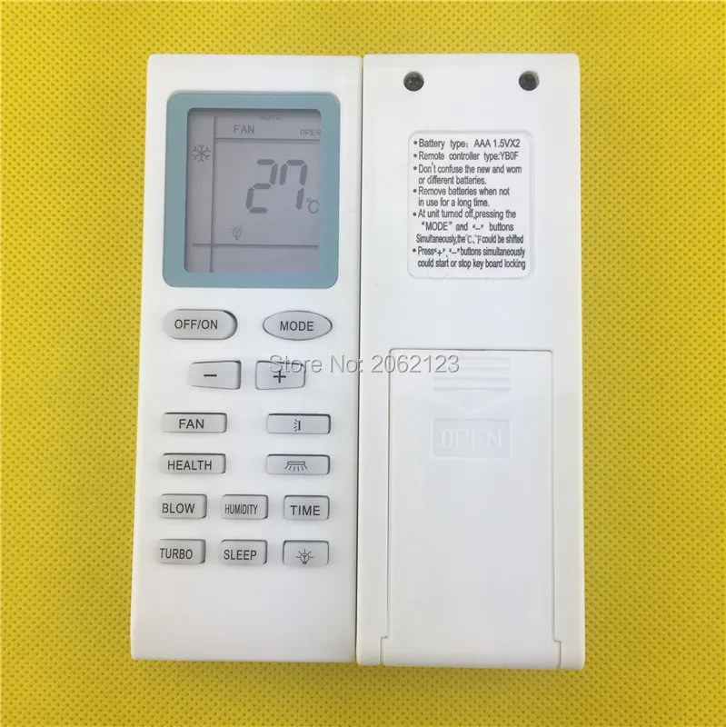 NEW For GREE TRANE Electrolux YORK Air Conditioner Remote Control YBOF