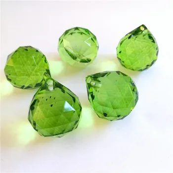

Peridot 300pcs Crystal Glass Lamp Parts Glass Crystal Faceted 15mm Ball For Square Lighting Offer