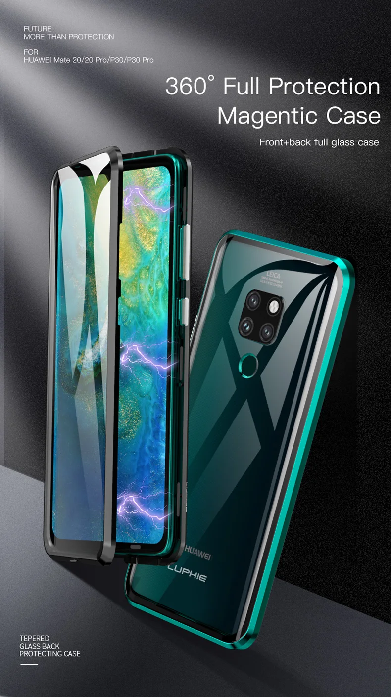 LUPHIE 360 Full Degree Magnetic Case for Huawei Mate20 Pro P30 P30 Pro  (1)