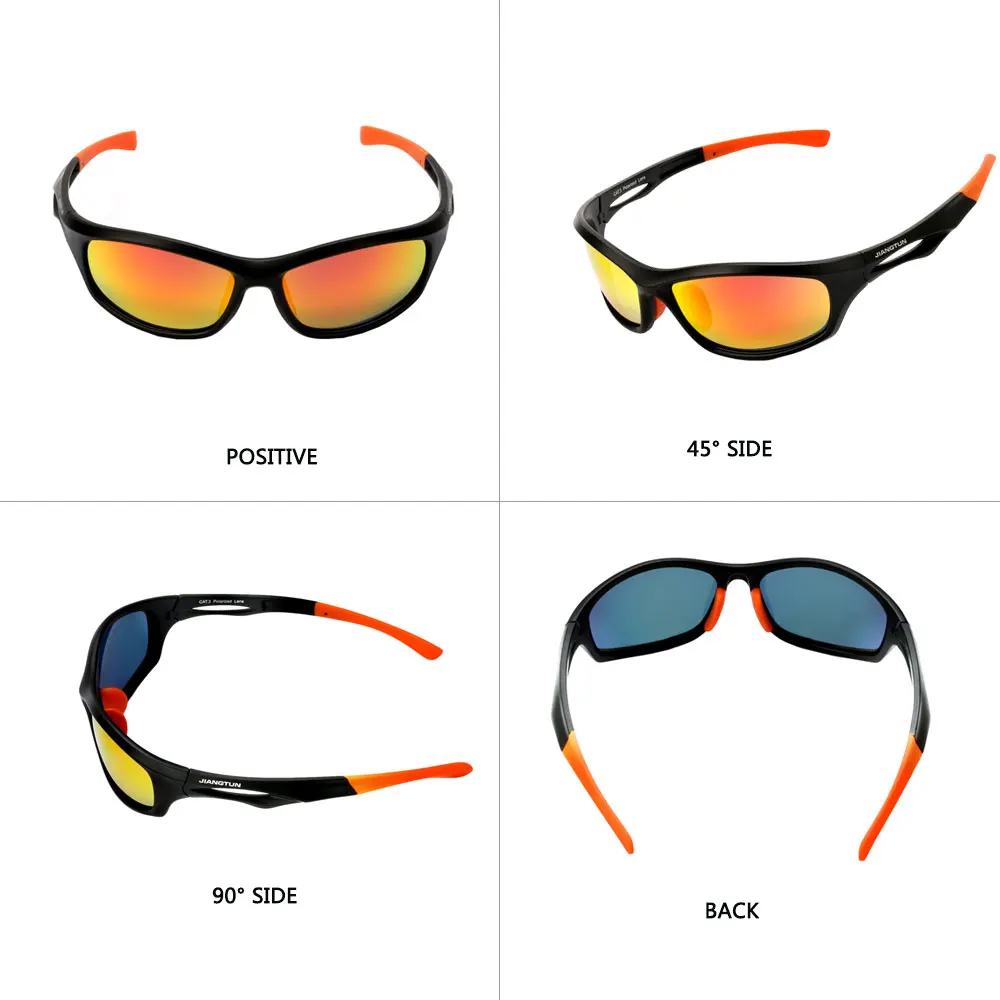 JIANGTUN Flexible TR90 Sport Sunglasses Men Polarized Brand Designer UV400 Protection Sun Glasses Outdoor Cool Goggles Oculos