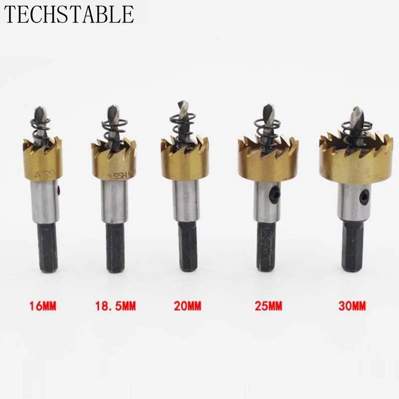 

TECHSTABLE High speed steel hole opener Drill Bit Set for Metal alloy stainless steel metal open hole metal Drilling Bits