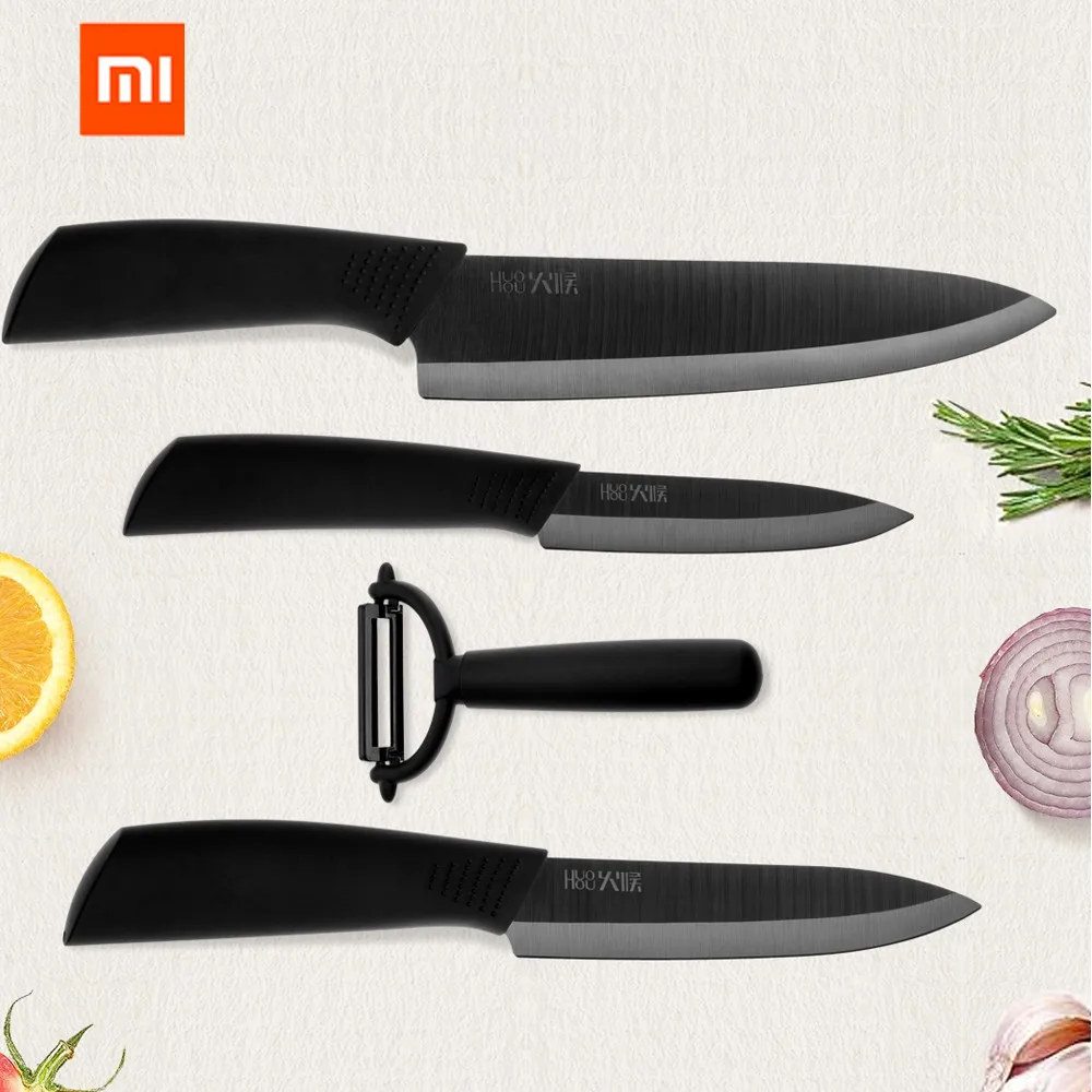 Набор кухонных ножей Xiaomi Mijia нано керамические инструменты Huohou 4/6/8 дюймов тоньше