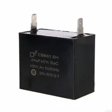 1pc CBB61 Capacitor 24uF 24MFD 450V AC 50 60HZ Fits 400 350 300 250VAC UL RU