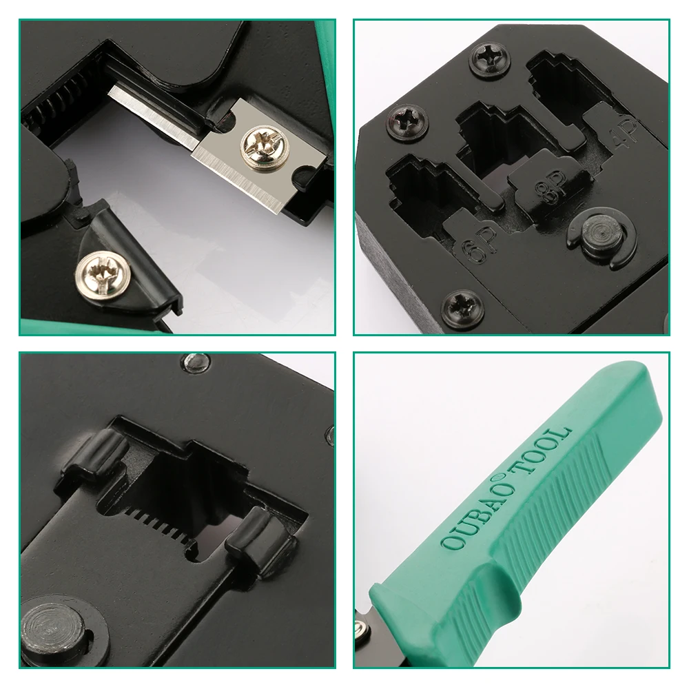RJ45 Portable Ethernet Network Cable Tester Crimper Cutting Tools Kit Crimping Stripper Punch RJ12 RJ11 Cat5 Cat5E Cat6 8P/6P/4P