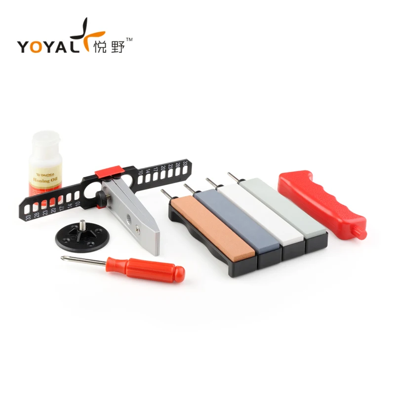 Goede YOYAL pro diamond Messenslijper outdoor Mes slijpsysteem 4 stenen 1 set professionele slijpen tool lansky vissen