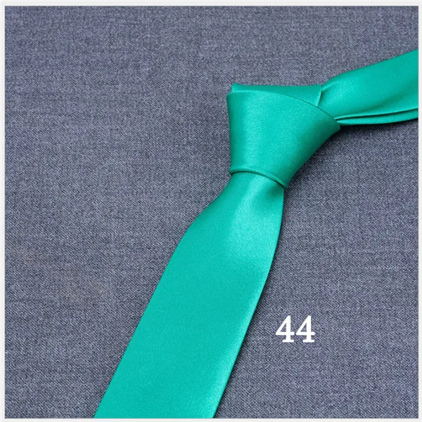 Новое поступление, 8 см, однотонные деловые галстуки ручной работы, роскошные гладкие атласные мужские галстуки, однотонные официальные темно-синие розовые свадебные галстуки - Цвет: 44