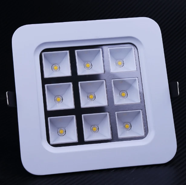 

Free Shipping Square LED Panel light 9W ceiling lights Aluminum focus led Recessed Ceiling Down Lights Bulb+LED Driver