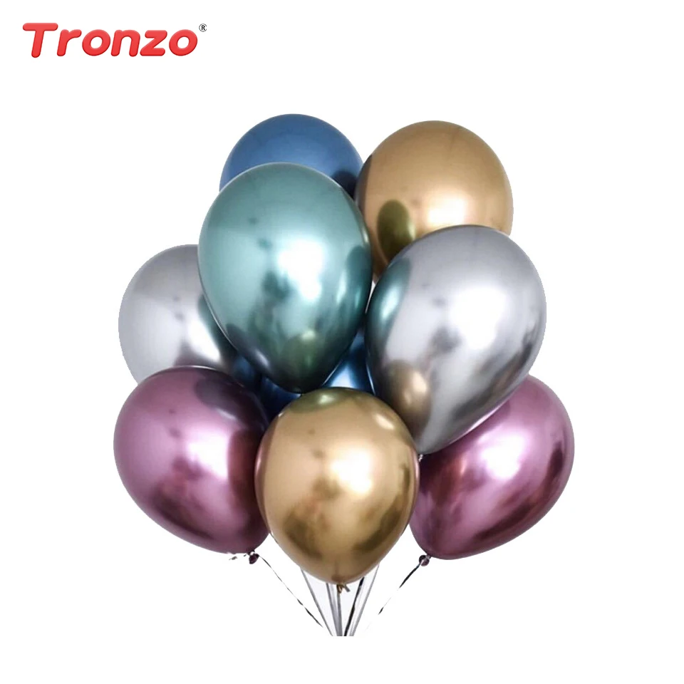 Tronzo 10 шт. латексные воздушные шары металлические Свадебные Хромированные
