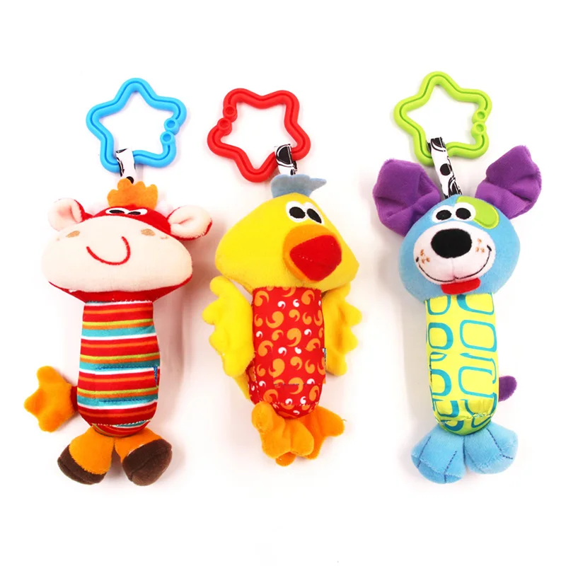 

Cartoon rattle hot baby toy mobile pram hanging zero plush toy bed wind chime rattle toy crib bed crane 0~12 educational toy