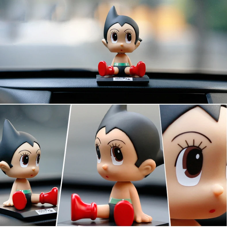 

Anime Cartoon Astro Boy Wacky Wobbler Car Decorations PVC Figures Dolls Toys 12CM KT3778