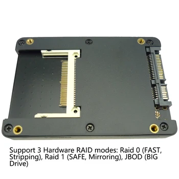 

Factory price 2 Ports CF to 2.5'' SATA HDD RAID Card with Case RAID