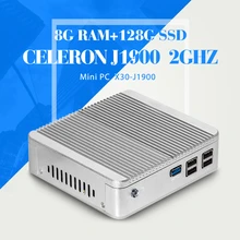 Безвентиляторный Дизайн J1900 N2940 N2930 8 Г RAM 128 Г SSD Промышленные Embedded PC Htpc Mini PC Настольный Компьютер