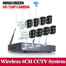 Outdoor Security Camera System Wireless 8CH 720P HD 30m Night Vision Waterproof Home CCTV Wifi Camera Surveillance Kit