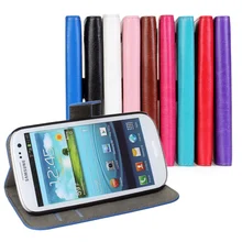 Para El caso de Samsung I9300 galaxy S3 neo i9301 Flip de Cuero cubierta Fundas Capa Teléfono Inteligente Teléfono Celular Casos Estuche Billetera Accesorio bolsas