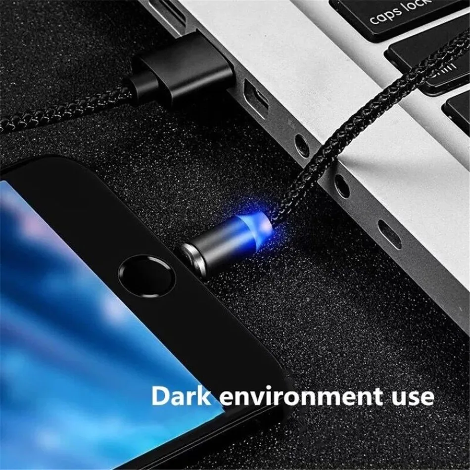 NOHON, светодиодный, магнитный, 3 в 1, кабель для зарядки, Micro usb type C, кабели для быстрой зарядки для iPhone 8, 7 Plus, X, samsung, huawei, Xiaomi