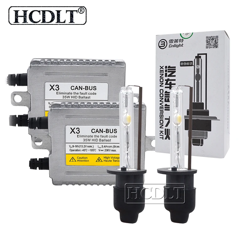 HCDLT Original Cnlight 35W Xenon Canbus HID Kit H1 H7 H11 HB3 HB4 9012 D2H Car Headlight DLT X3 Canbus Ballast 4300K 5000K 6000K (3)