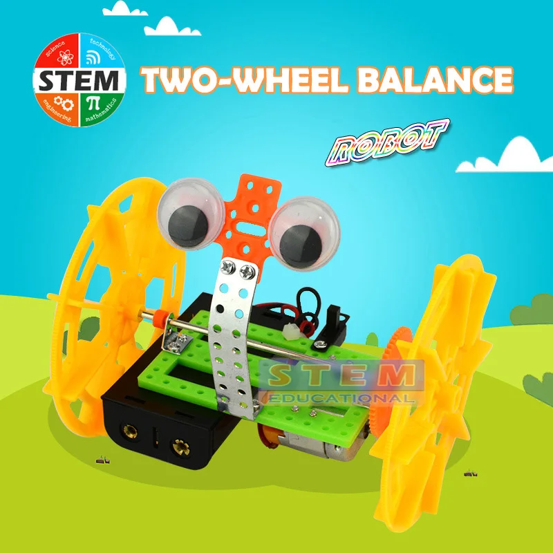 

Electric Toys For Children DIY Two-Wheel Balance Robot Model Kids Physical Science Experiment Teaching Aid STEM Educational Toys