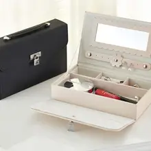 Недавно разработанные мини Портативный Jewellery Коробка куб кольцо Цепочки и ожерелья Браслет Jewellery Дисплей коробка для хранения Дело Организатор 20 шт./лот