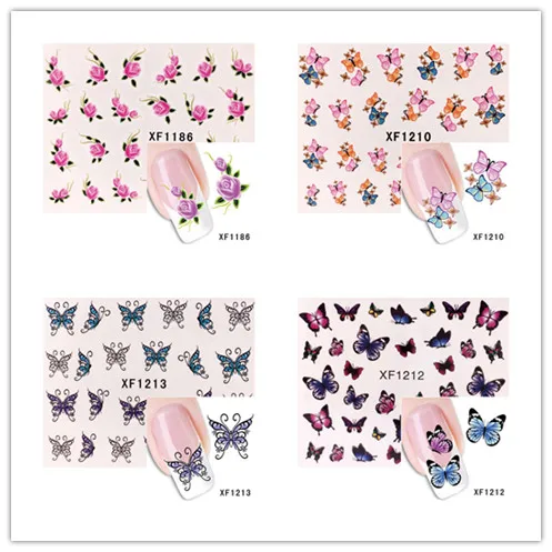 

1 pcs Flowers Nail Stickers Succulent plants Water Decal Ocean Cat Pattern 3D Manicure Sticker Nail Art Decoration m3t23