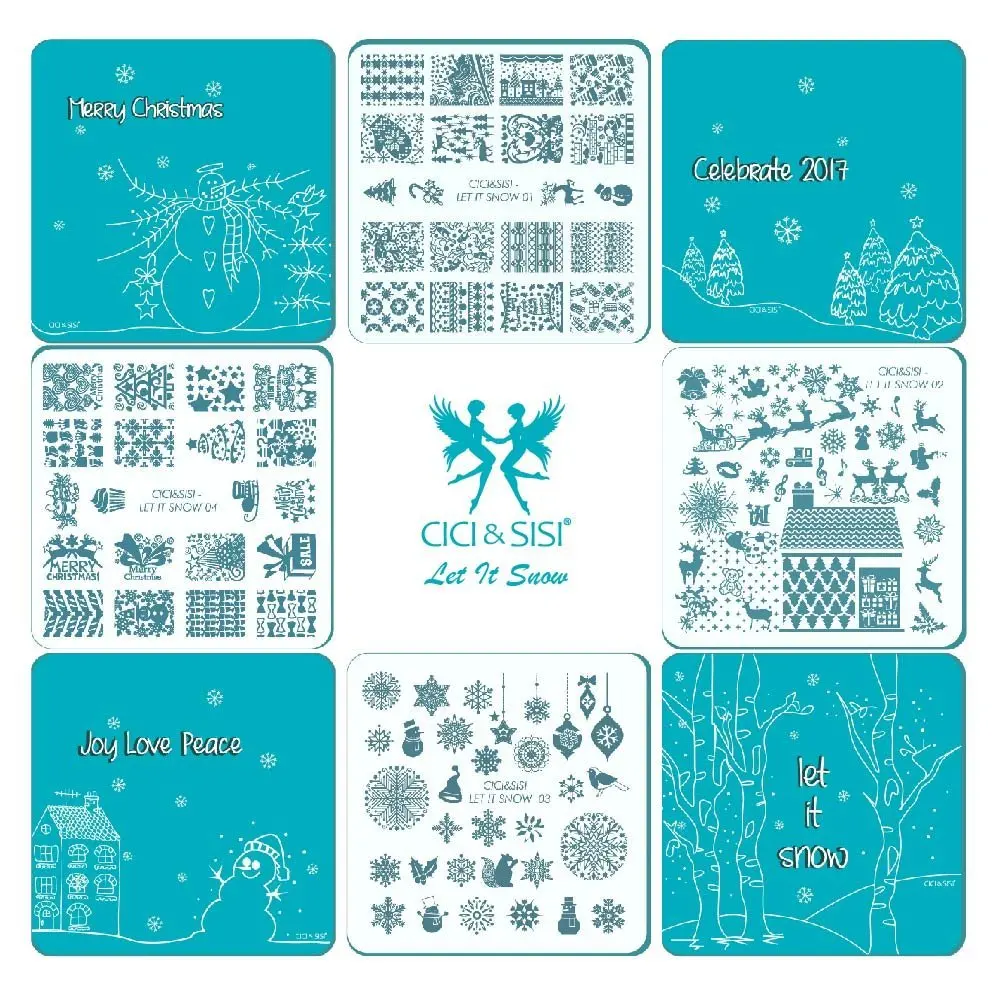 Acrylic Christmas Decorations font b Nail b font Stamping Plates Konad Stamping font b Nail b