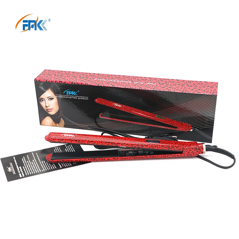 

FMK Professional Flat Iron Hair Straightener Fast Heating Brush Beauty Hair Styling Tool EU Plug Tourmaline ceramic HS049H