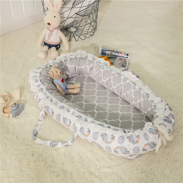 Baby Nest Bed Baby Crib Washable Travel Bed Crib for Newborn Infant Cotton Cot Bumper Cradle Dropshipping - Цвет: C6