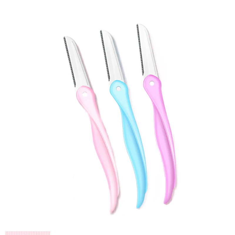 

Mini Eyebrow Trimmer 3 color Safety Shaving Razor Female Facial Hair Removal Makeup Tool Makeup Blade Razor Knife