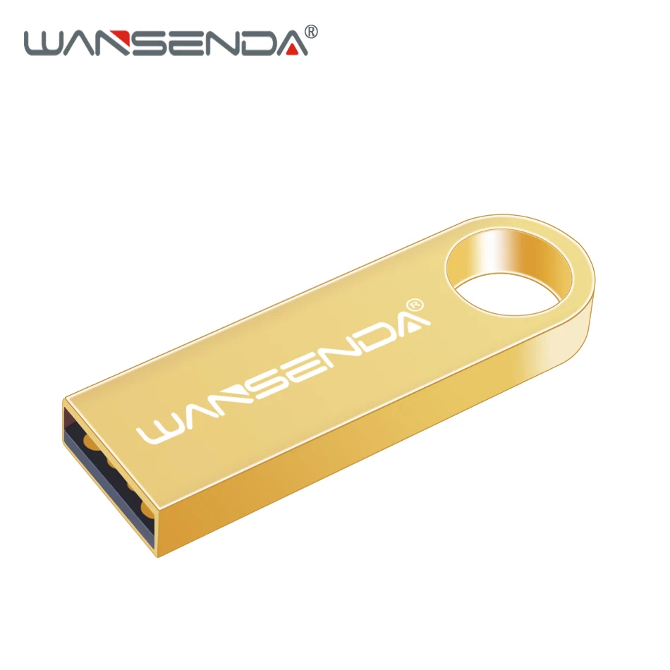 WANSENDA, мини USB флеш-накопитель, металлическая ручка, 64 ГБ, 32 ГБ, 16 ГБ, 8 ГБ, 4 Гб, флешка, водонепроницаемая, USB 2,0, карта памяти, флеш-накопитель