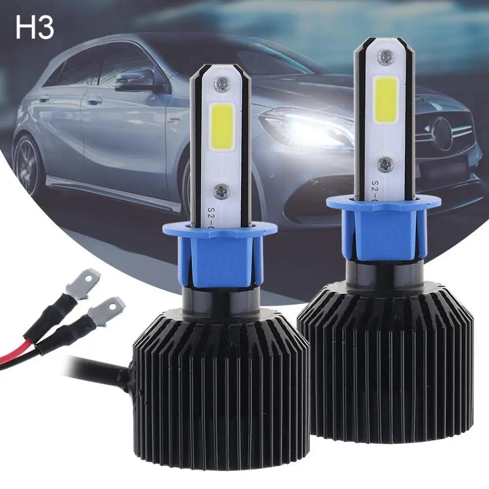 72W H3 8000LM 6000K All In One Auto Car LED Headlight Kit High/Low Beam
