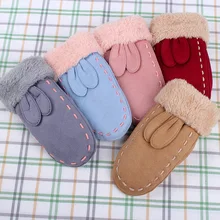 Realby Luvas зимние glovesfor детские варежки детские зимние наручные glovescute уши кролика, полные fingergants Enfants Hiver 5 цветов